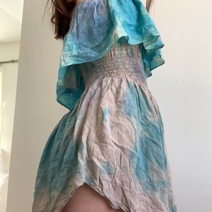 Blue Life tye-dye romper